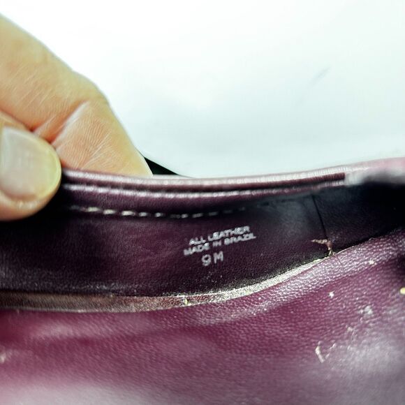 Tory Burch Women's Eliza Burgundy Suede Pointed Toe Loafer Style Pumps Size 9M - Picture 8 of 13